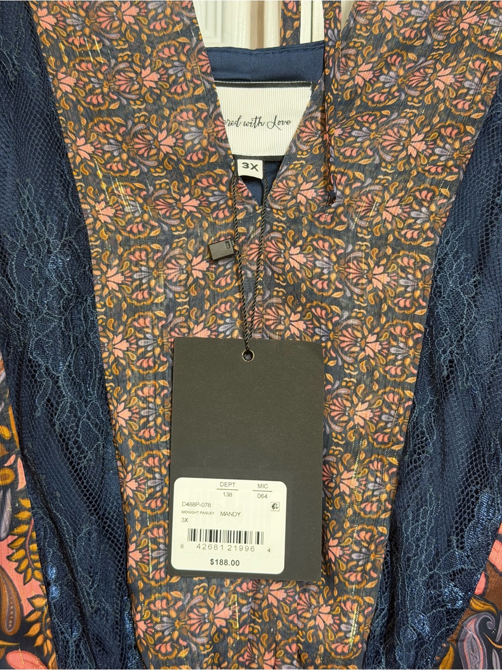 NWT Layered with Love Floral Sheer Layered Kaftan Dress Women’s 3X Boho - Picture 8 of 12